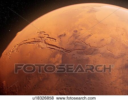 Stock Photo - Valles Marineris, Mars, computer illustration.. Fotosearch