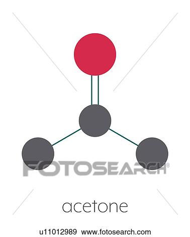 Stock Photo - Acetone solvent molecule, illustration. Fotosearch