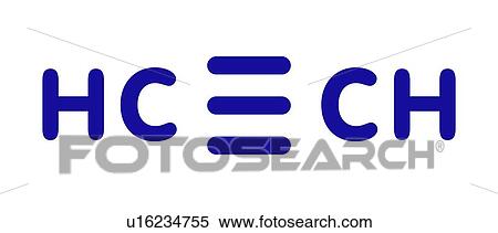 Stock Photography - Acetylene molecule, illustration. Fotosearch