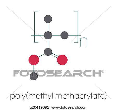 Stock Image - Acrylic glass chemical structure, illustration. Fotosearch