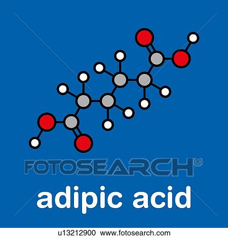 Stock Image - Adipic acid molecule, illustration. Fotosearch