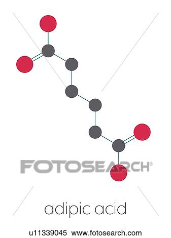 Stock Photography - Adipic acid molecule, illustration. Fotosearch