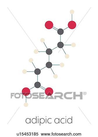 Stock Photography - Adipic acid molecule, illustration. Fotosearch