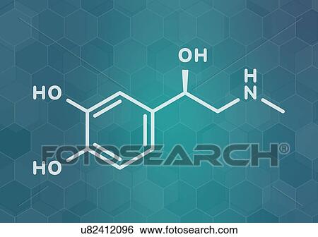 Stock Photograph - Adrenaline neurotransmitter molecule, illustration. Fotosearch