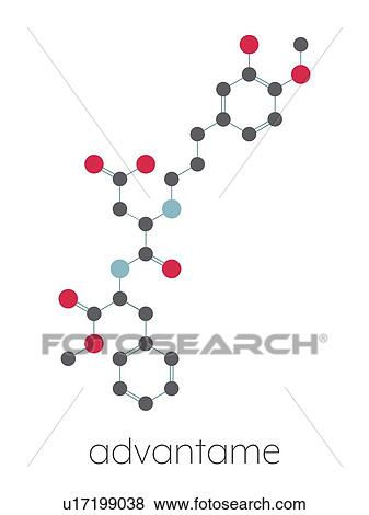 Stock Photo - Advantame sugar substitute molecule, illustration. Fotosearch