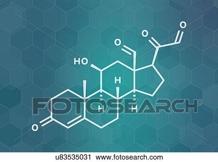 Stock Image - Aldosterone mineralocorticoid hormone, illustration. Fotosearch