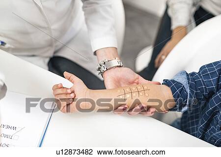 Stock Image - Allergy test. Fotosearch