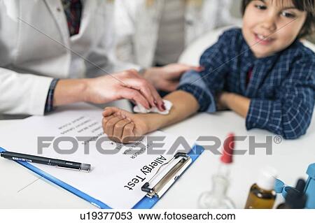 Stock Image - Allergy test. Fotosearch