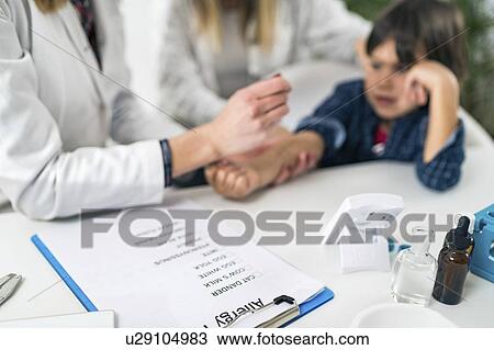 Stock Image - Allergy test. Fotosearch