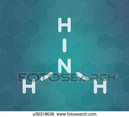 Stock Photo - Ammonia molecule, illustration. Fotosearch