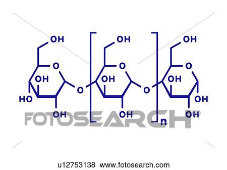 Stock Photo - Amylose polysaccharide polymer. Fotosearch