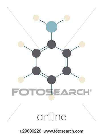 Stock Photograph - Aniline molecule, illustration. Fotosearch