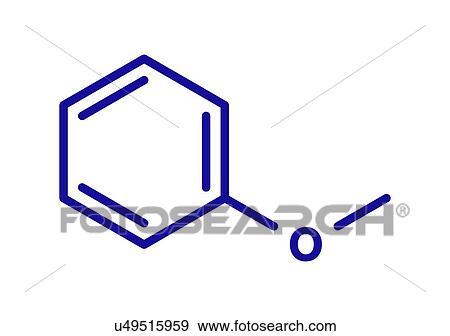 Stock Photo - Anisole chemical molecule, illustration. Fotosearch