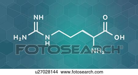 Picture - Arginine amino acid molecule, illustration. Fotosearch
