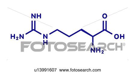 Stock Photo - Arginine amino acid molecule, illustration. Fotosearch
