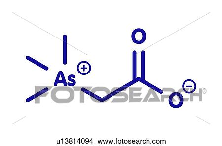 Picture - Arsenobetaine organoarsenic molecule, illustration. Fotosearch