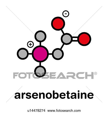 Picture - Arsenobetaine organoarsenic molecule, illustration. Fotosearch
