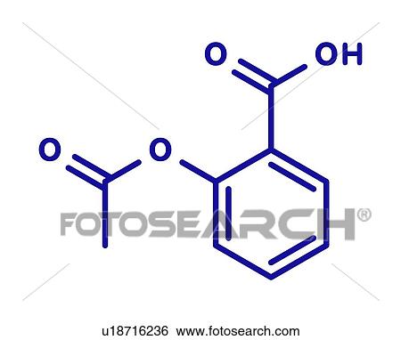 Stock Photograph - Aspirin drug molecule, illustration. Fotosearch