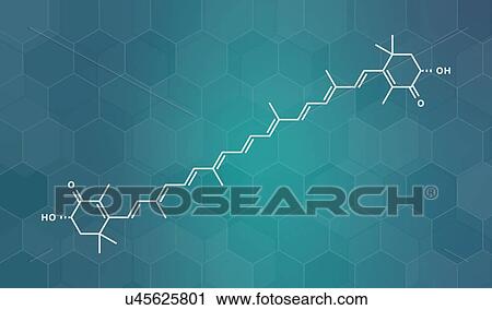 Stock Image - Astaxanthin pigment molecule, illustration. Fotosearch
