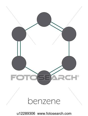 Stock Photograph - Benzene aromatic hydrocarbon molecule, illustration. Fotosearch