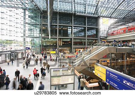 Berlin Central Station, Germany View Large Photo Image Stock Photography - Berlin Central Station, Germany. Fotosearch