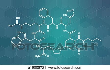 Stock Image - Bremelanotide female sexual dysfunction drug molecule. Fotosearch