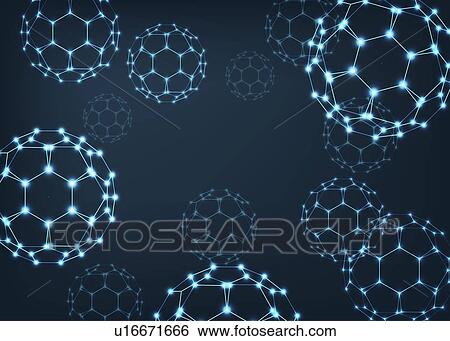 Stock Photograph - Buckyball fullerene molecules, illustration. Fotosearch