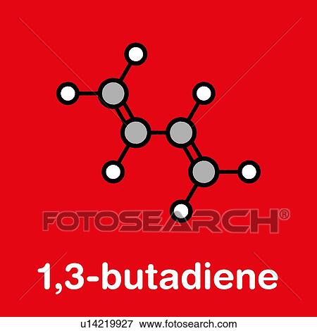 Stock Photo - Butadiene synthetic rubber molecule, illustration. Fotosearch