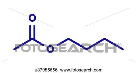 Stock Photograph - Butyl acetate molecule, illustration. Fotosearch