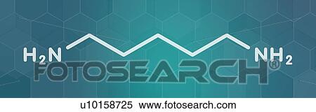 Stock Photography - Cadaverine foul smelling molecule, illustration. Fotosearch