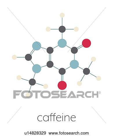 Caffeine stimulant molecule, illustration View Large Photo Image Stock Photo - Caffeine stimulant molecule, illustration. Fotosearch