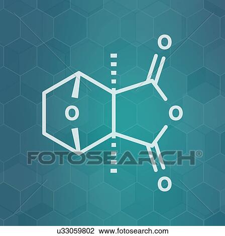 Stock Image - Cantharidin blister beetle poison molecule, illustration. Fotosearch