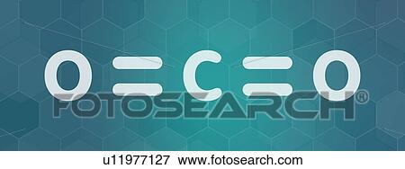 Stock Photo - Carbon dioxide molecule, illustration. Fotosearch