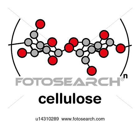 Stock Photo - Cellulose chemical structure, illustration. Fotosearch