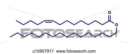 Stock Photo - Cetyl myristoleate food supplement molecule, illustration. Fotosearch