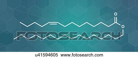 Stock Photography - Cetyl myristoleate food supplement molecule, illustration. Fotosearch