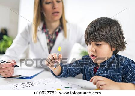 Stock Image - Childhood psychology test. Fotosearch