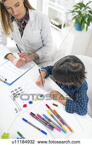 Stock Image - Childhood psychology test. Fotosearch