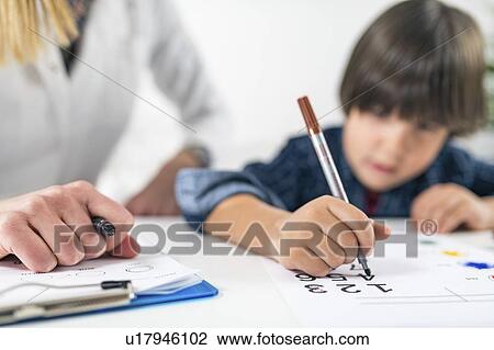 Stock Image - Childhood psychology test. Fotosearch