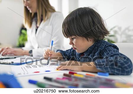 Stock Image - Childhood psychology test. Fotosearch