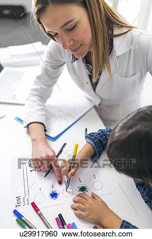 Stock Image - Childhood psychology test. Fotosearch
