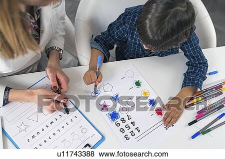 Stock Photo - Childhood psychology test. Fotosearch
