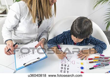 Stock Photo - Childhood psychology test. Fotosearch