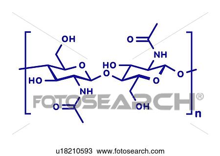 Stock Image - Chitin chemical structure, illustration. Fotosearch