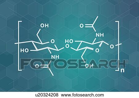 Stock Photo - Chitin chemical structure, illustration. Fotosearch