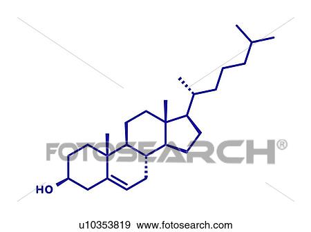 Stock Photo - Cholesterol molecule, illustration. Fotosearch