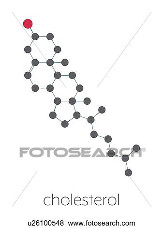 Stock Photo - Cholesterol molecule, illustration. Fotosearch