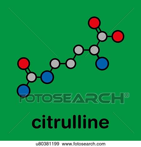 Stock Photo - Citrulline amino acid molecule, illustration. Fotosearch