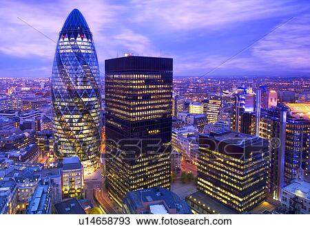 City of London, UK, at dusk View Large Photo Image Stock Image - City of London, UK, at dusk. Fotosearch