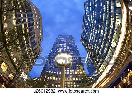 Stock Image - Clock and offices. Fotosearch